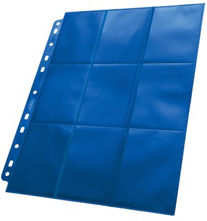 Plastlomme 18-Pocket Side Load Blå 50stk Ultimate Guard - Passer Double Sleeve 